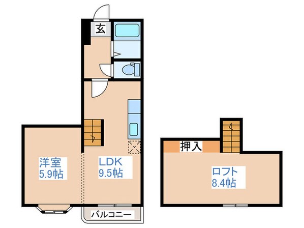 ジュイエ学園前の物件間取画像